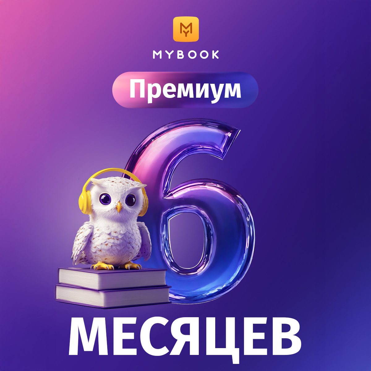 MyBook премиальная подписка на 6 месяцев
